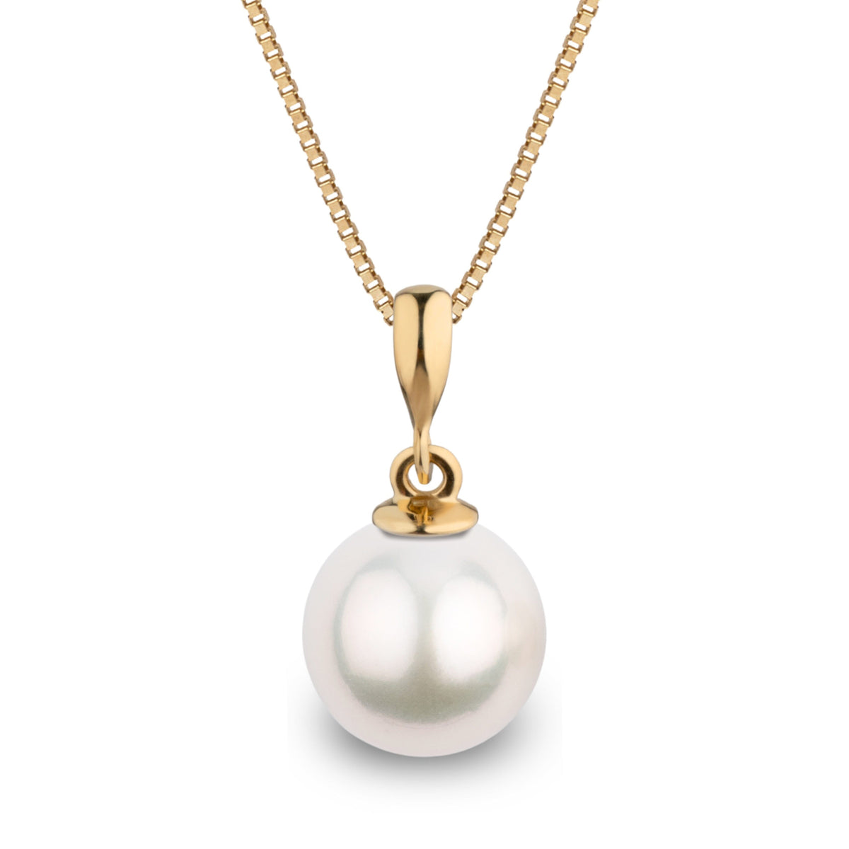 Grace Collection 9.0-10.0 mm White South Sea Pearl Pendant, view 2