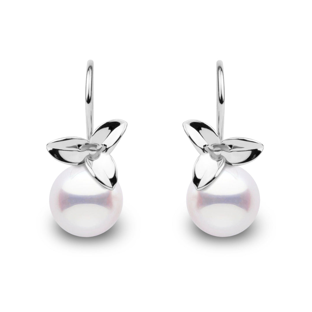 Blossom Collection 9.0-9.5 mm Akoya Pearl Earrings