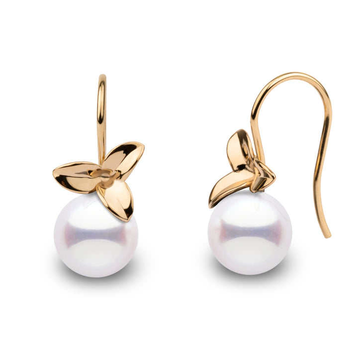 Blossom Collection 9.0-9.5 mm Akoya Pearl Earrings