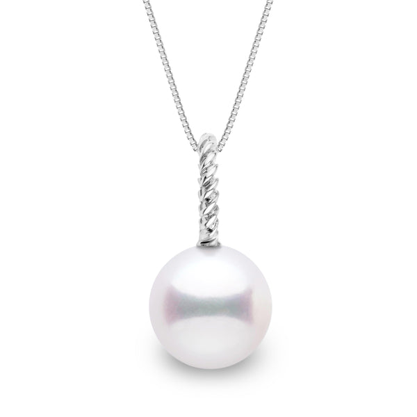 Rope Collection 9.0-9.5 mm White Akoya Pearl Pendant