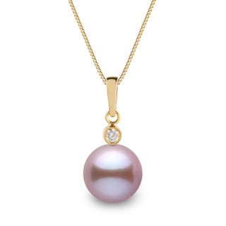 Brilliant Collection 9.0-10.0 mm Lavender Freshadama Pearl and Diamond Pendant, view 2