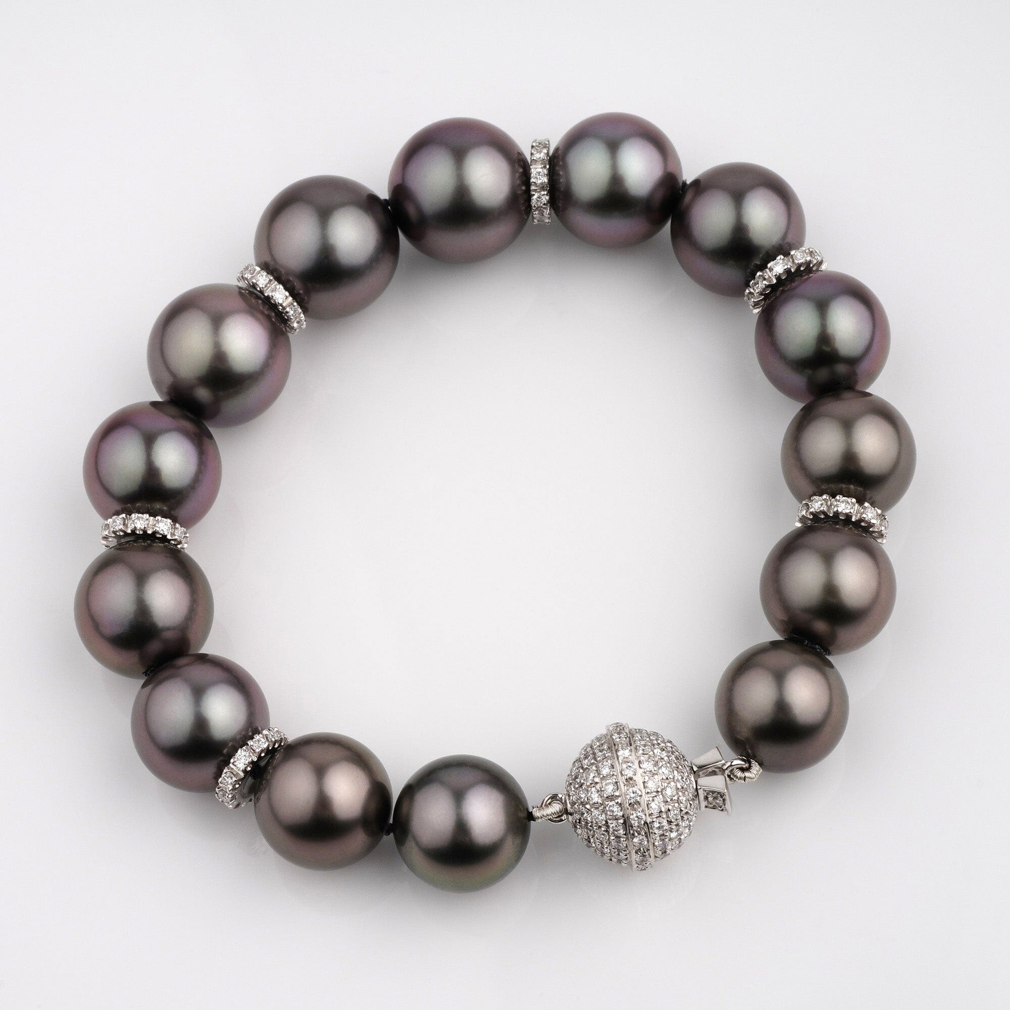 Assael Collection: 10.9–13.1 mm Tahitian Pearl and Diamond