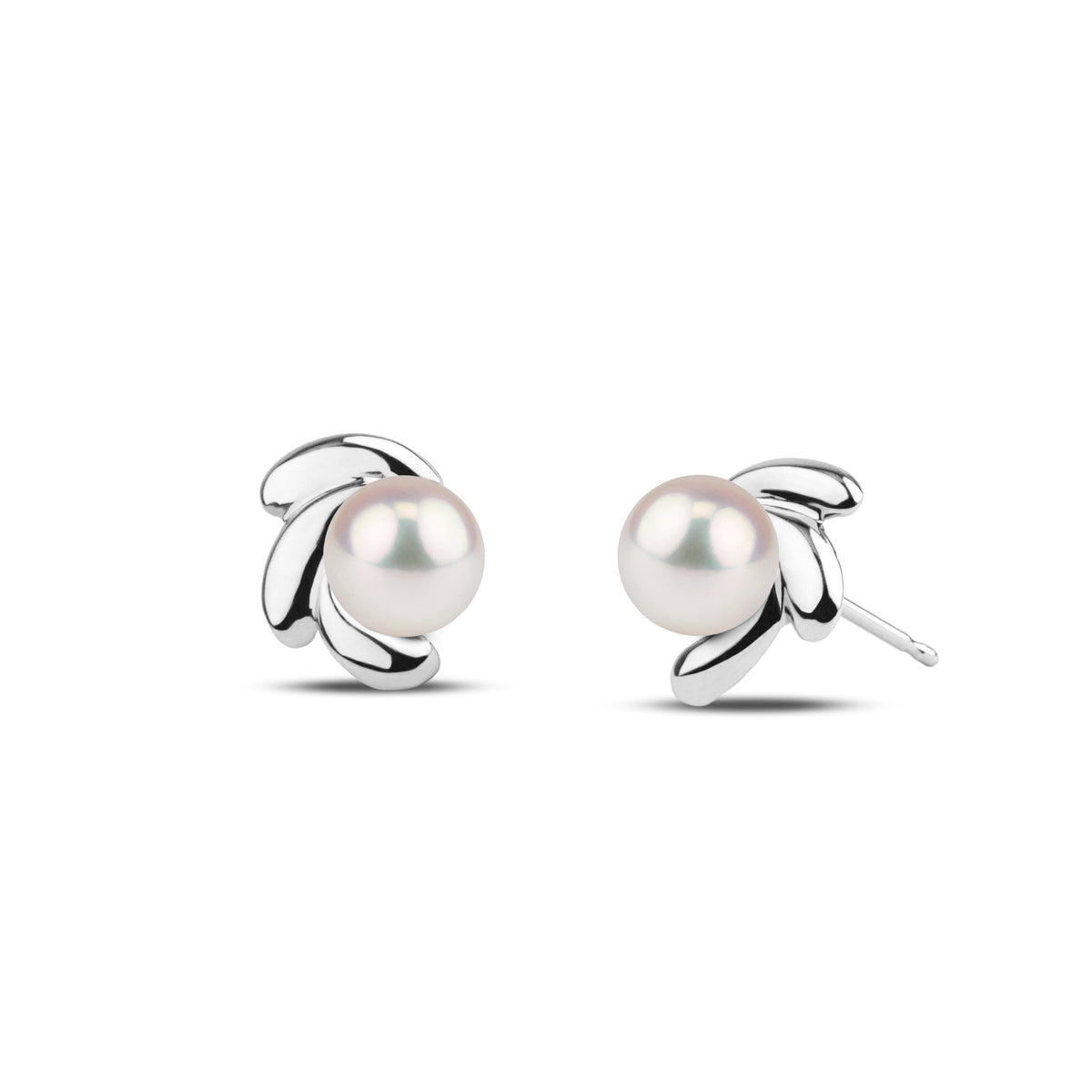 Bloom Collection 6.5-7.0 mm Akoya Pearl Earrings wg