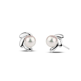 Bloom Collection 6.5-7.0 mm Akoya Pearl Earrings wg