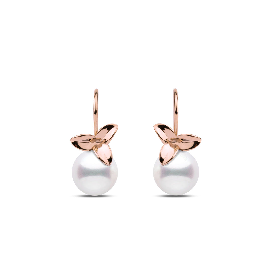 Blossom Collection 8.5-9.0 mm White Freshadama Pearl Earrings