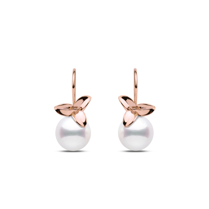 Blossom Collection 8.5-9.0 mm White Freshadama Pearl Earrings