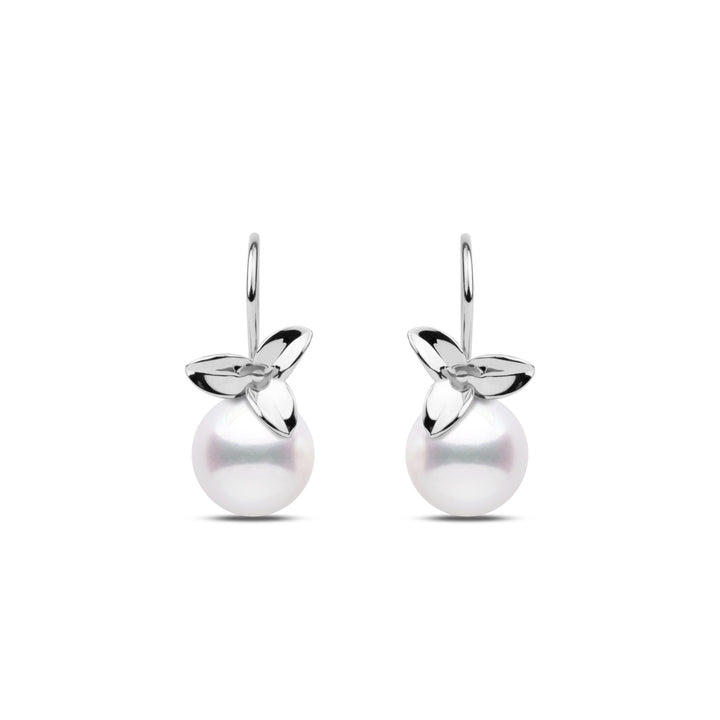 Blossom Collection 8.5-9.0 mm White Freshadama Pearl Earrings