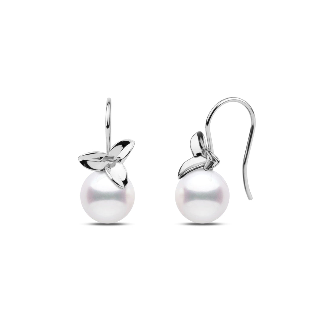 Blossom Collection 8.5-9.0 mm White Freshadama Pearl Earrings