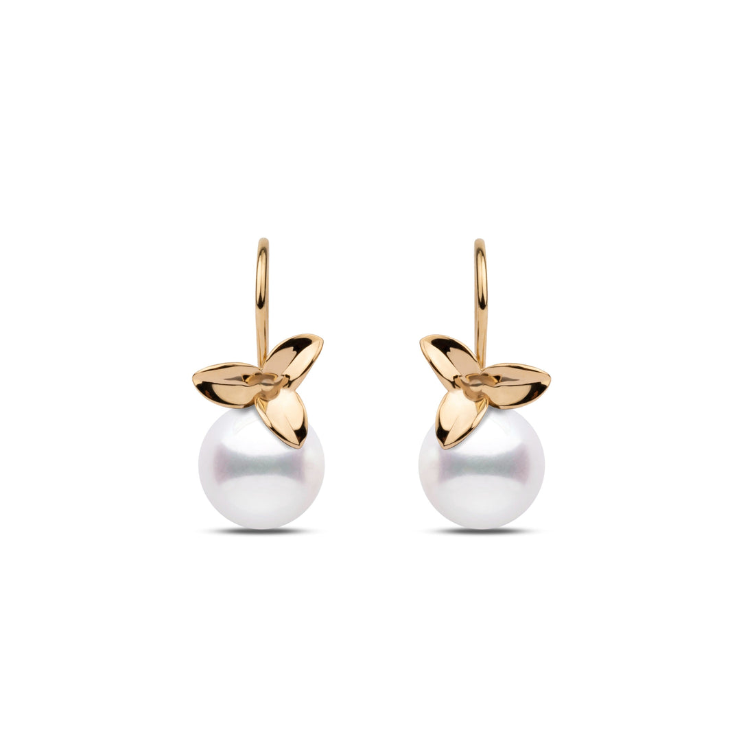 Blossom Collection 8.5-9.0 mm White Freshadama Pearl Earrings