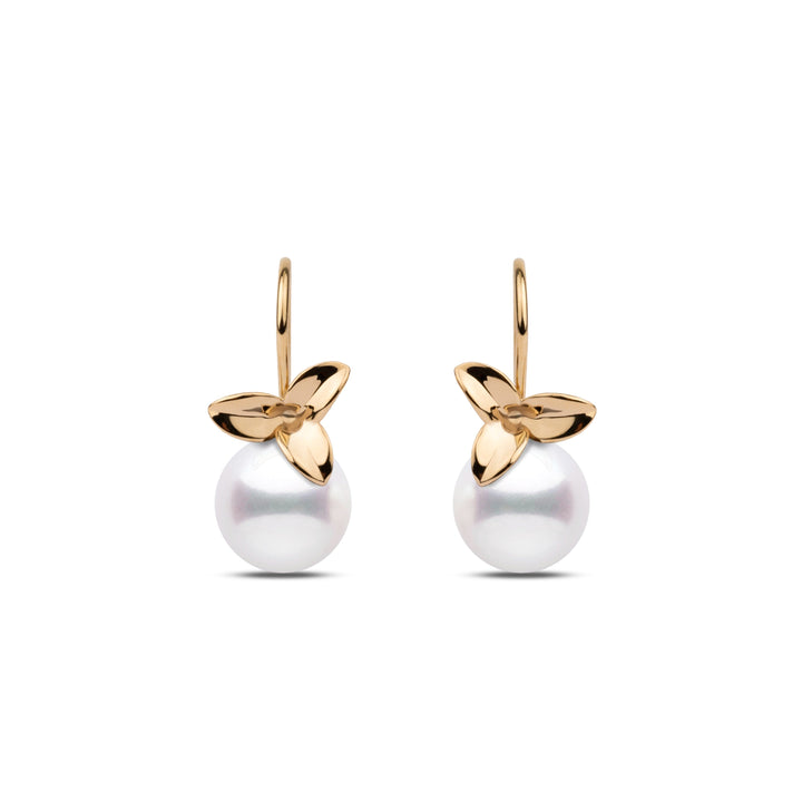 Blossom Collection 8.5-9.0 mm White Freshadama Pearl Earrings