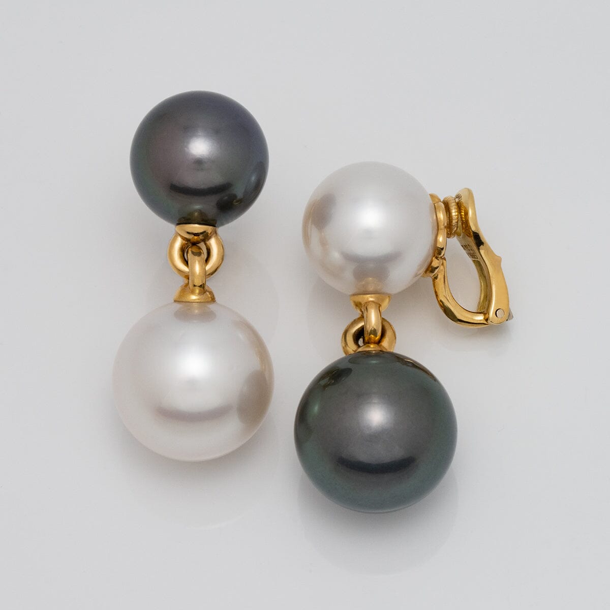 14.3–16.8 mm South Sea and Tahitian Pearl Clip Earrings