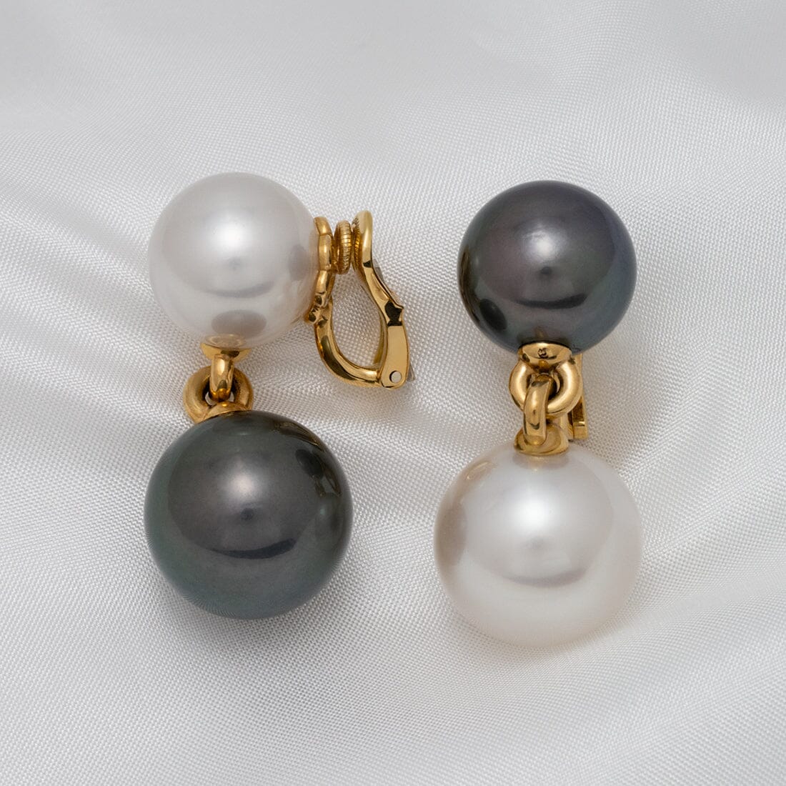 14.3–16.8 mm South Sea and Tahitian Pearl Earrings