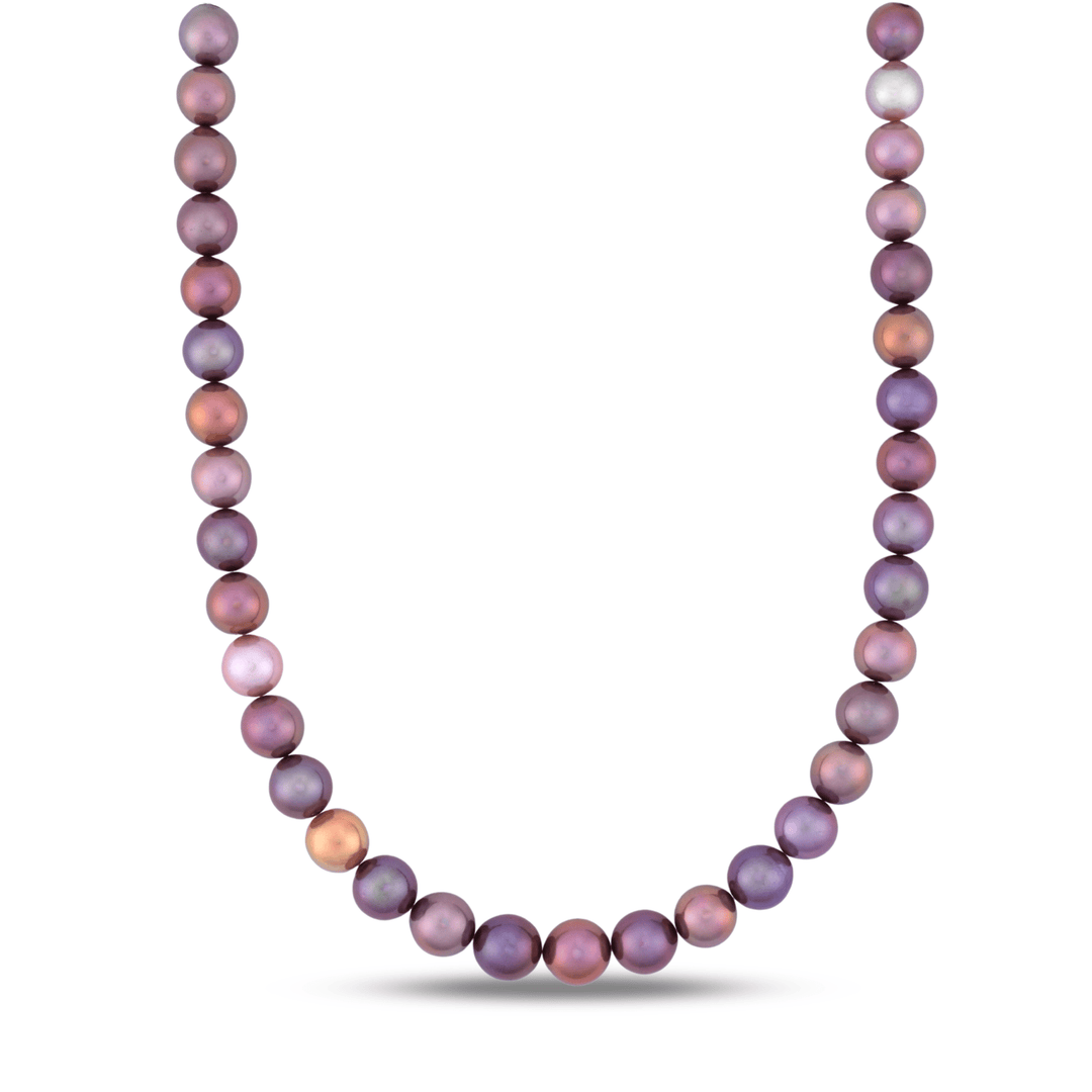 10.2-12.0 mm AAA Dark Multicolor Edison Freshwater Pearl Necklace