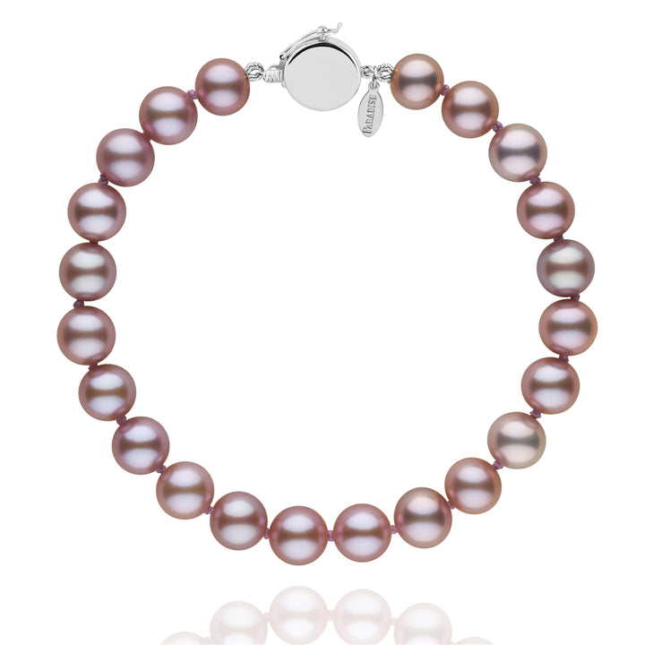 Personalized 7.5-8.0 mm Lavender Freshadama Freshwater Pearl Circle Clasp Bracelet