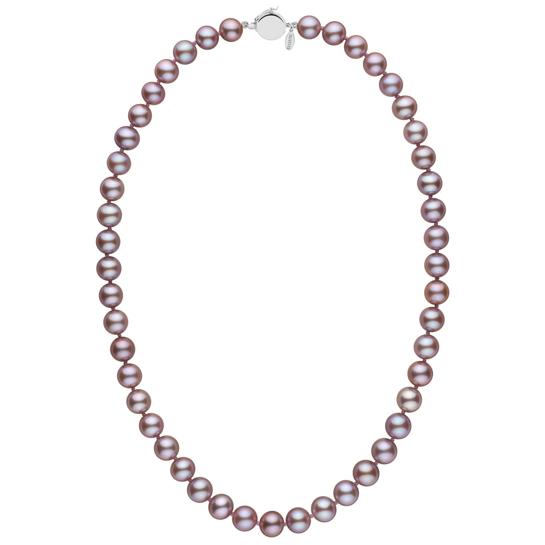 Personalized 8.5-9.0 mm Lavender Freshadama Freshwater Pearl Circle Clasp Necklace