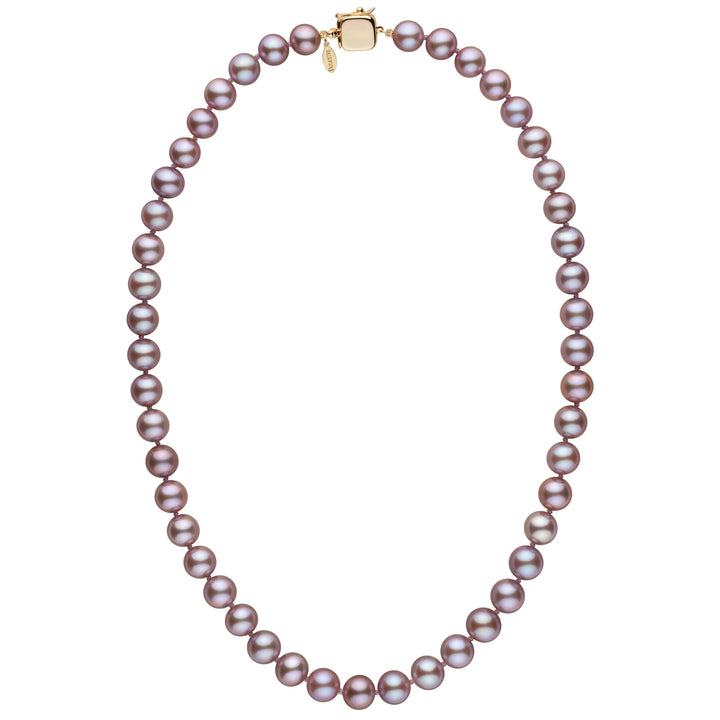 Personalized 8.5-9.0 mm Lavender Freshadama Freshwater Pearl Square Clasp Necklace