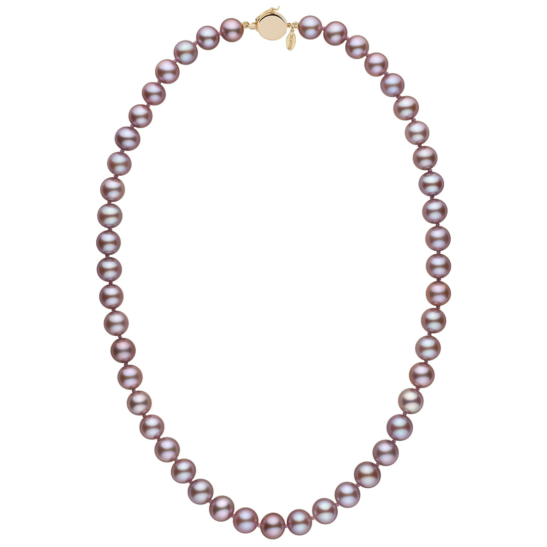 Personalized 8.5-9.0 mm Lavender Freshadama Freshwater Pearl Circle Clasp Necklace