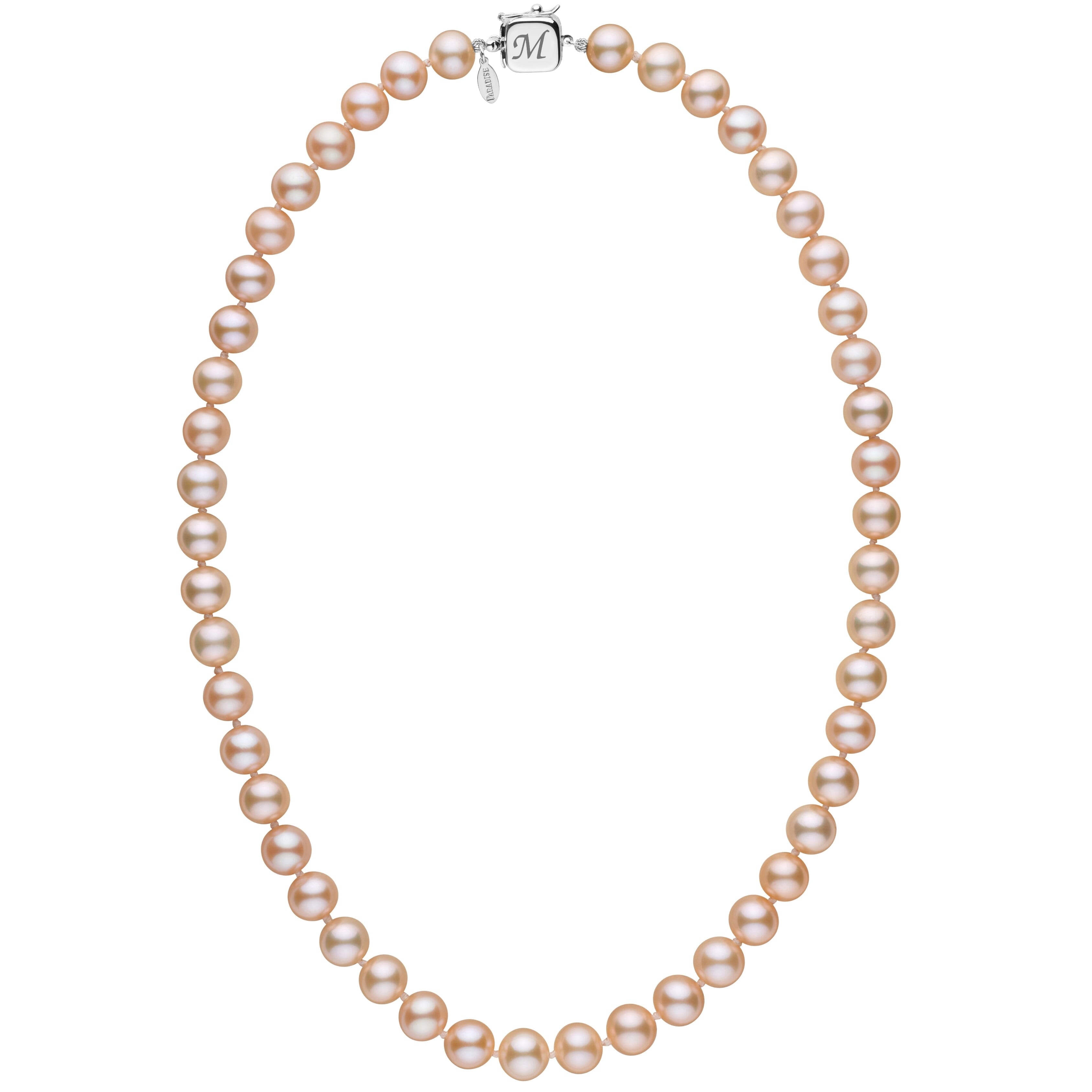 Personalized 8.5-9.0 mm Pink to Peach Freshadama Freshwater Pearl