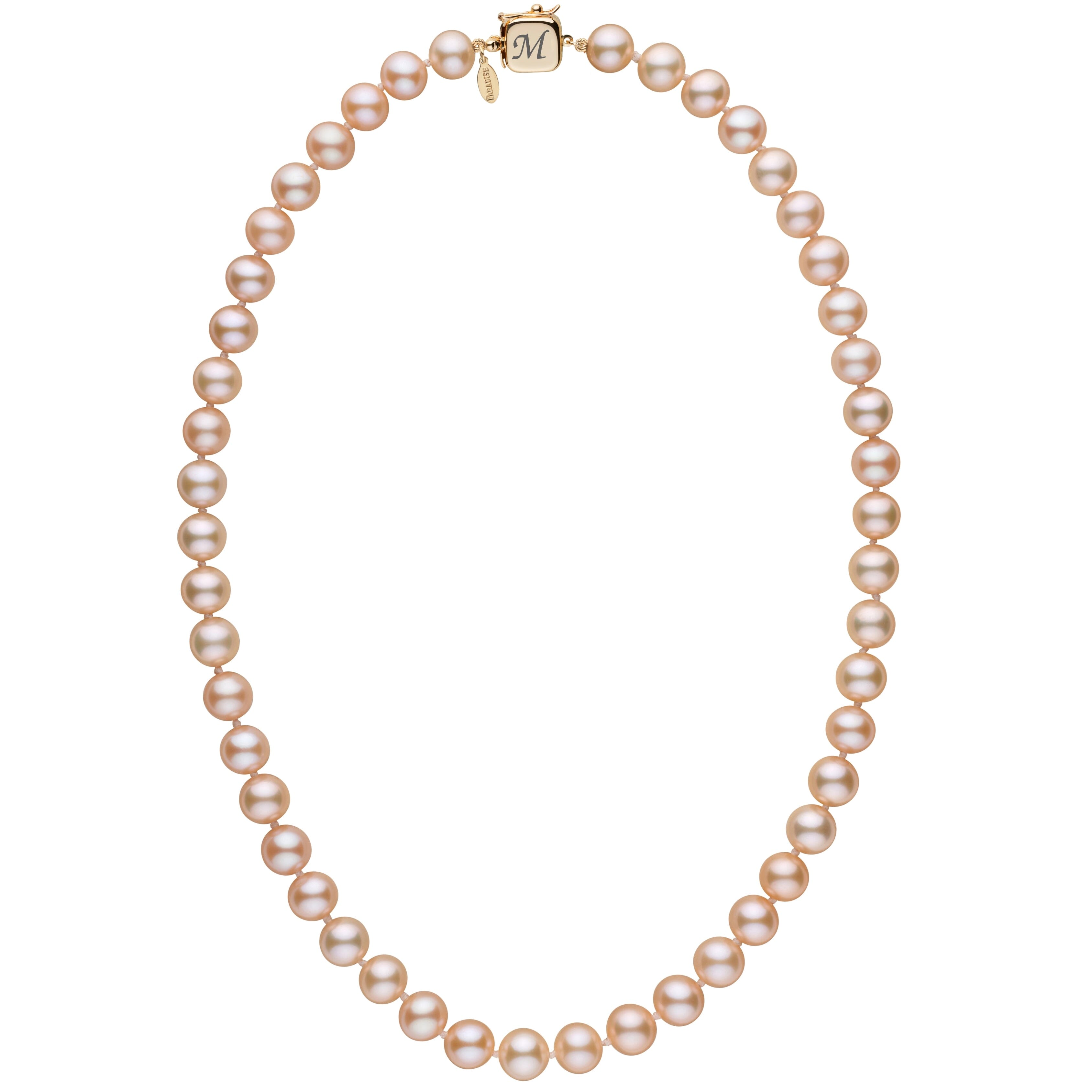 アクセサリー peachmama Personalized 8.5-9.0 mm Pink to Peach Freshadama Freshwater Pearl