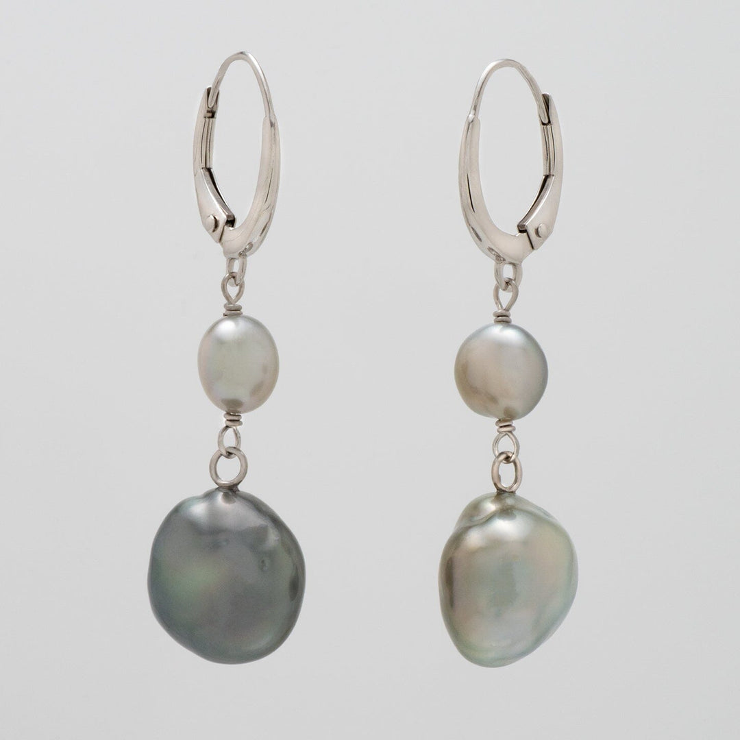 7-11 mm Fijian Keshi earrings