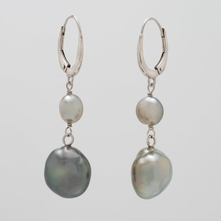 7-11 mm Fijian Keshi earrings