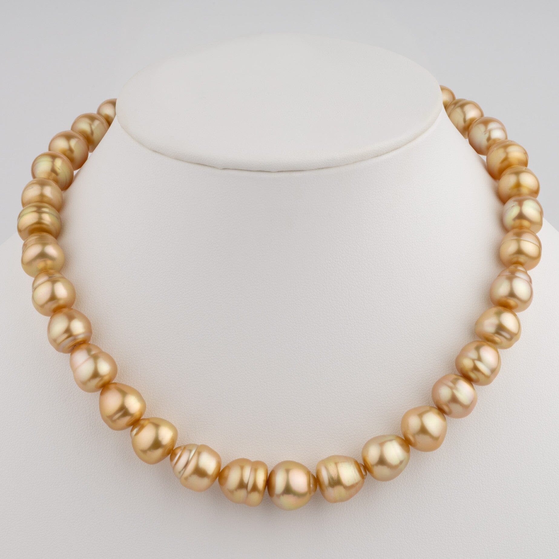 ※値下げ中　P.Gold Pearl 11.0–13.4 mm AAA Golden South Sea Baroque Pearl Necklace – Pearl