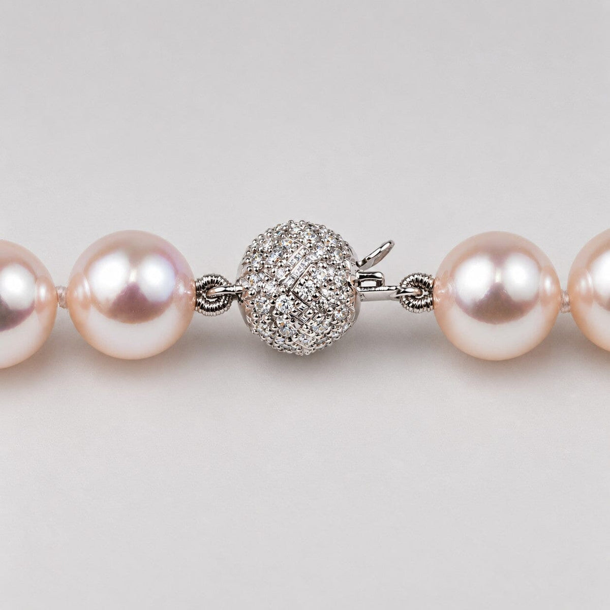 8.5-9.0 mm GIA Hanadama Akoya Pearl and Diamond Necklace
