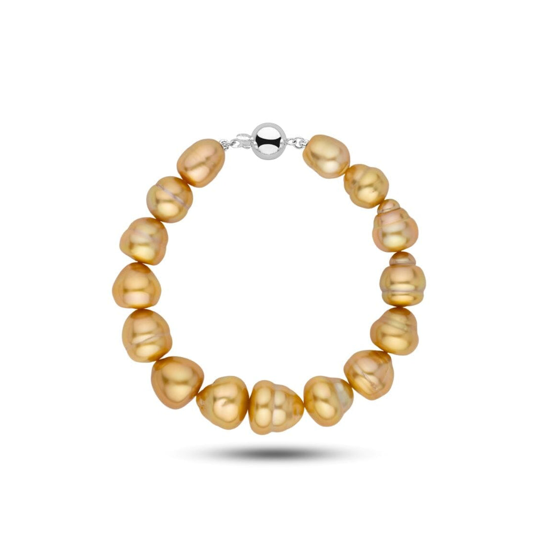 Golden South Sea Baroque Pearl Bracelet 9.0–12.2 mm | Pearl Paradise