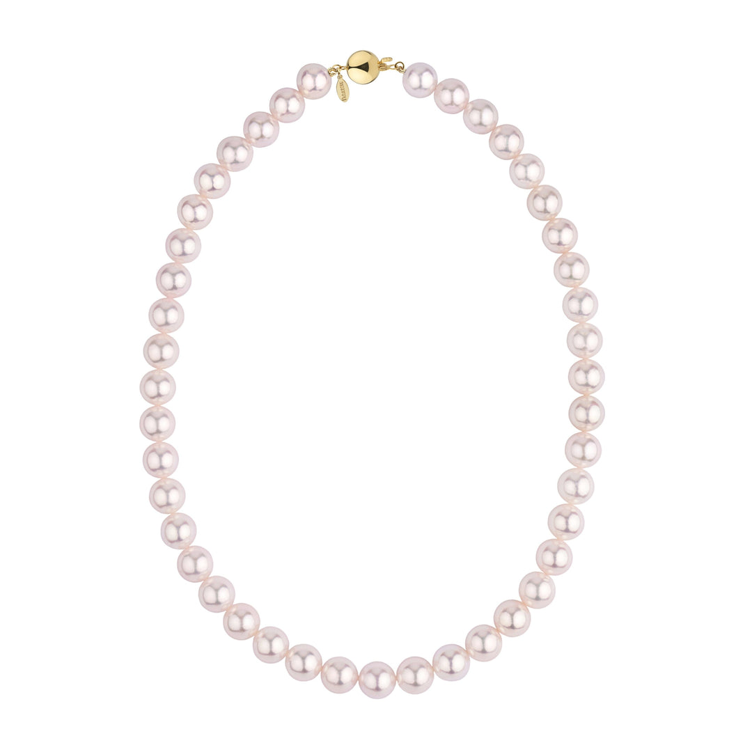 Certified Tennyo Hanadama Akoya Pearl Strand 9.5-10.0 mm