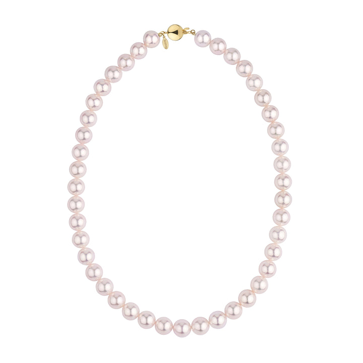 Certified Tennyo Hanadama Akoya Pearl Strand 9.5-10.0 mm