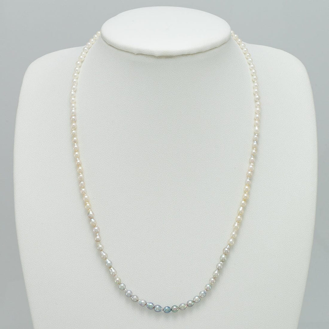 2.5-4.0 mm Intense Blue Ombre Akoya Drop Pearl Strand
