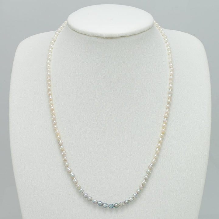 2.5-4.0 mm Intense Blue Ombre Akoya Drop Pearl Strand