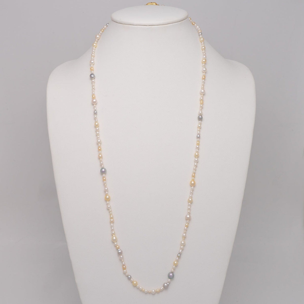 JF-15: 2.0-6.0 mm Natural Color Akoya Pearl Necklace, view 2