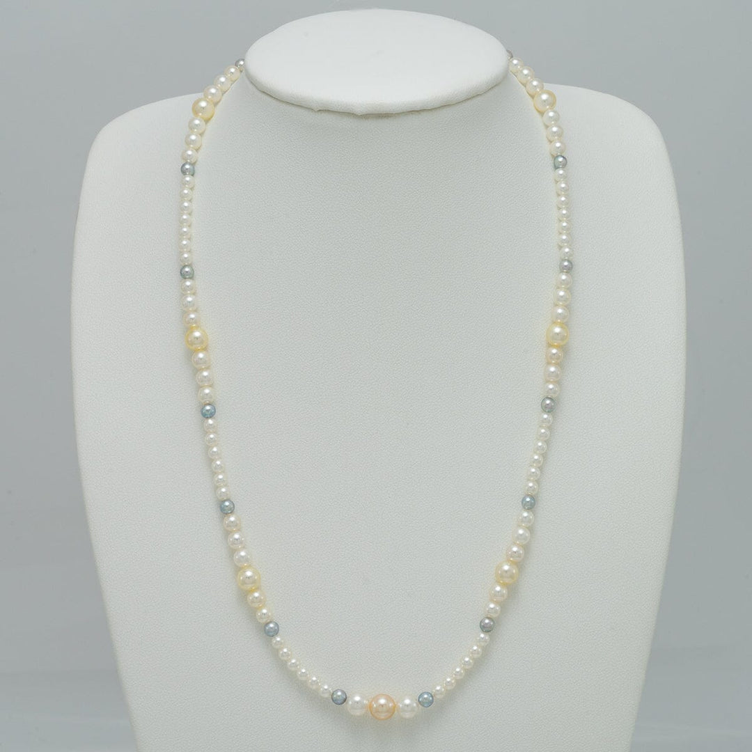 JF-16: 3.5-7.0 mm Natural Color Akoya Pearl Wave Strand, 18" Unstrung