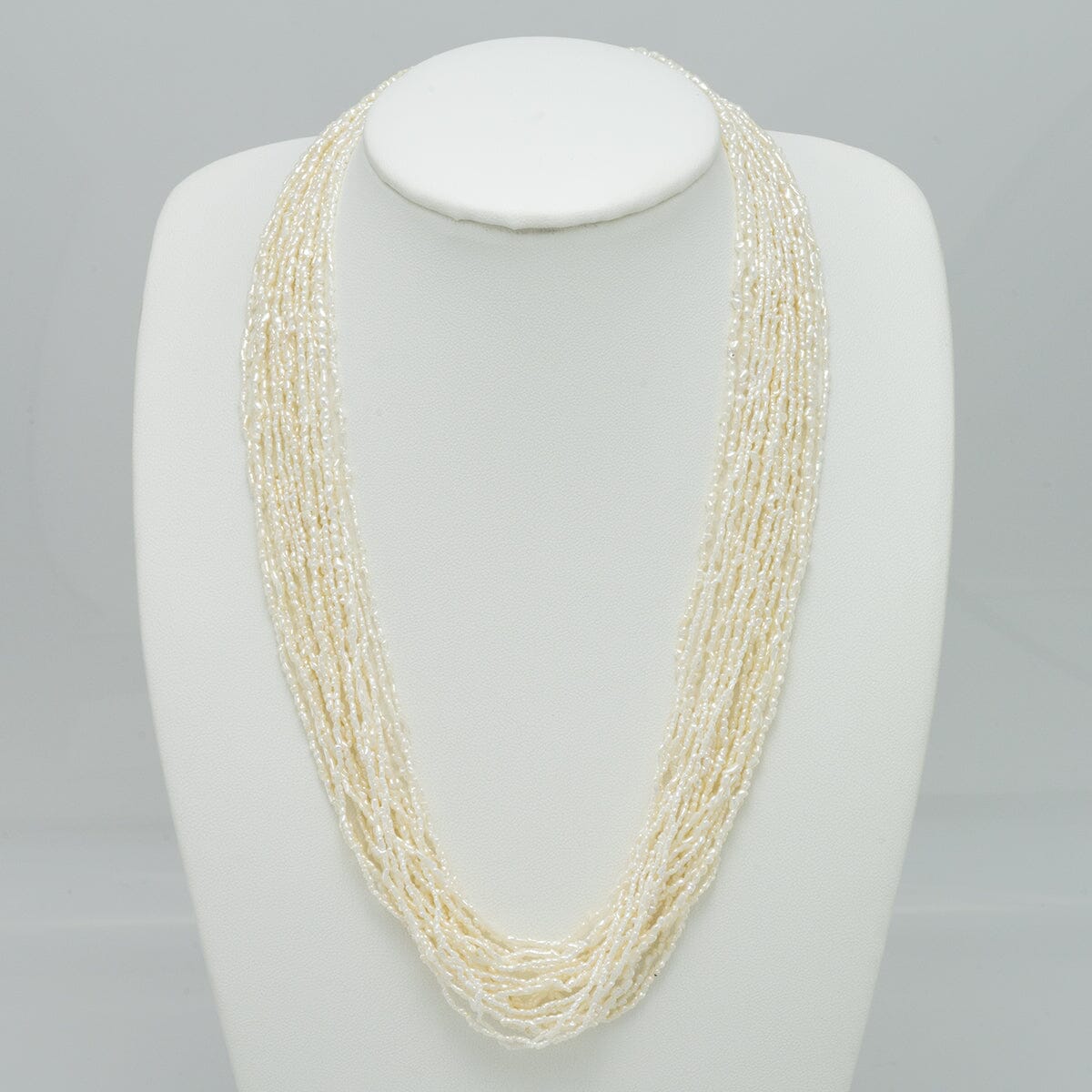 アクセサリー Reserved JF22: 1.0-3.0 mm 20 Strand Akoya Keshi Pearl Torsade Diamond Clasp