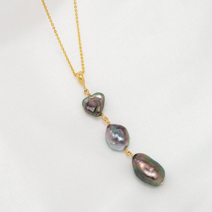 8.4 to 8.8 mm Keshi Baroque Pearl Pendant