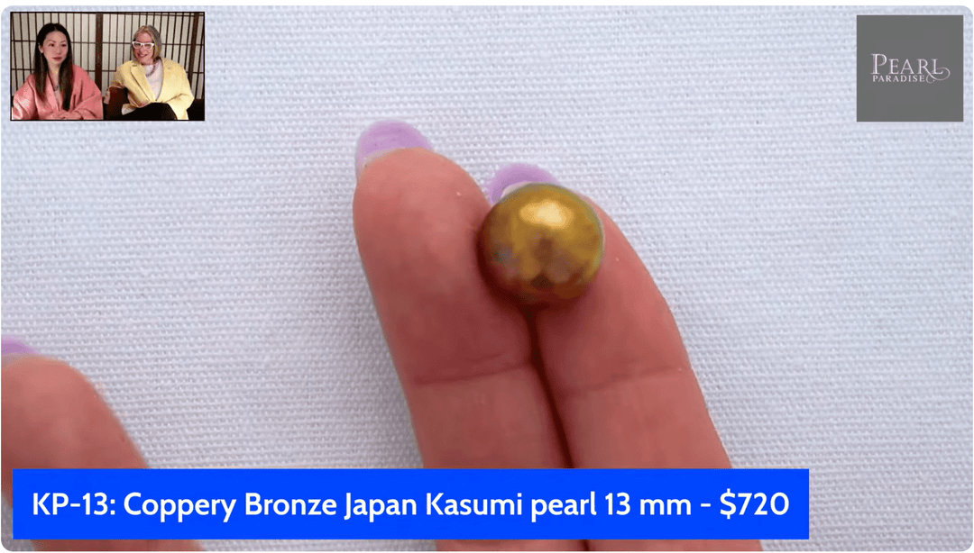 KP-13: 13 mm Coppery Bronze Japan Kasumi Pearl