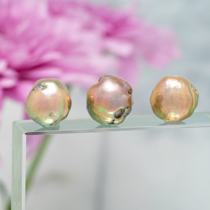 10.5-11.5 mm Copper Rainbow Japanese Kasumi Pearl Suite