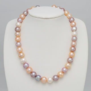 10.5-11.5 mm AA+ Multicolor Freshwater Pearl Necklace on bust