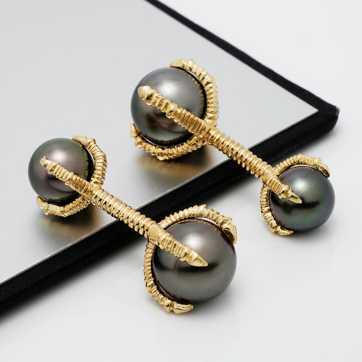 Assael Collection: 9.0 & 11.3 mm Tahitian Pearl Cufflinks