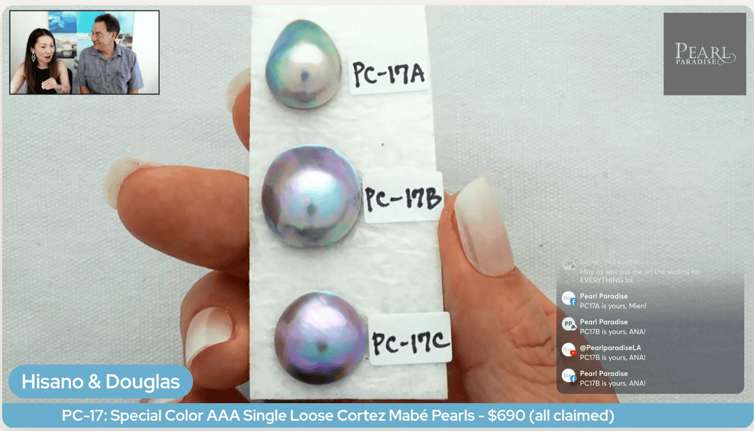 PC-17: Special Color AAA Single Loose Cortez Mabé Pearls