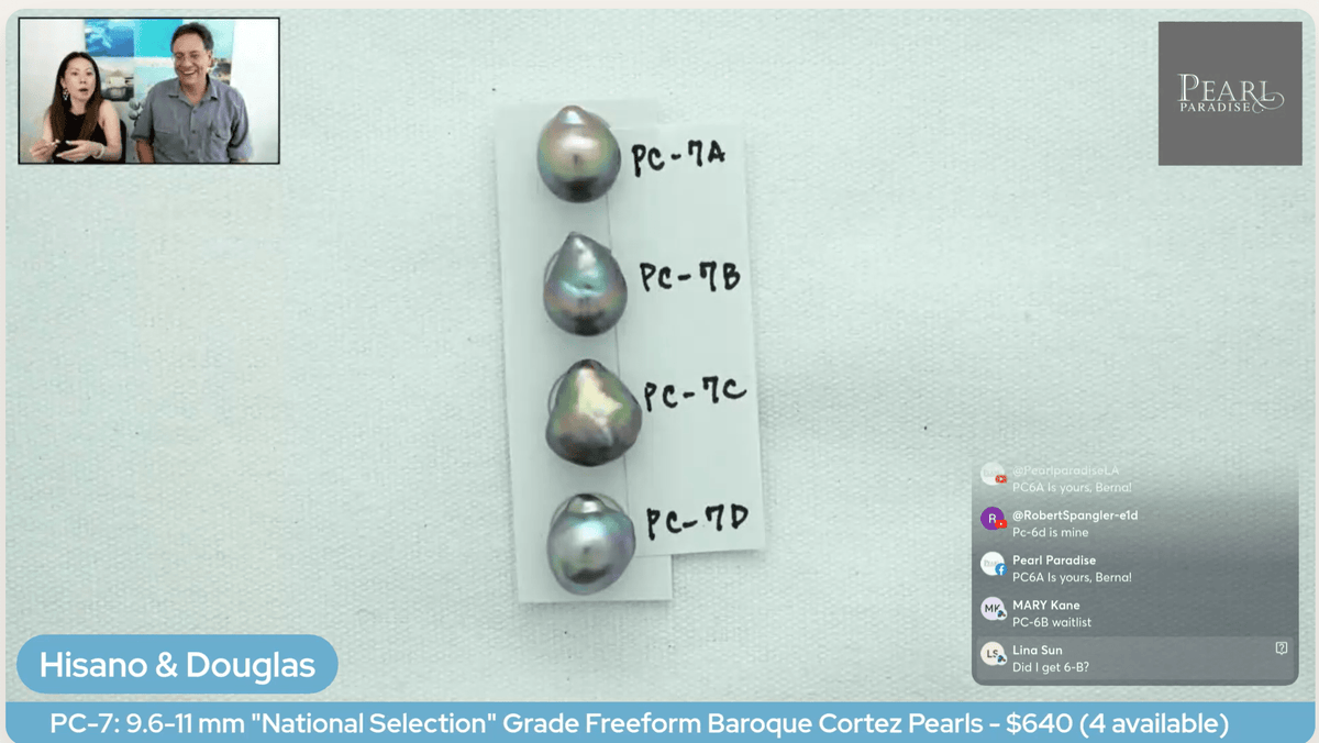 PC-7: 9.6-11 mm “National Selection” Grade Freeform Baroque Cortez Pearls loose pearl, view 3