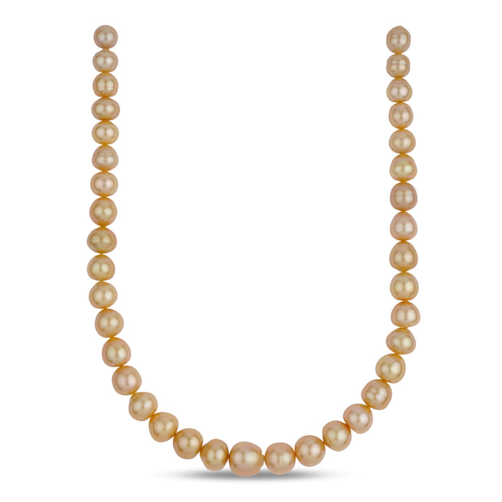 10.1-13.0 mm AA+/AAA Golden South Sea Baroque Pearl Necklace