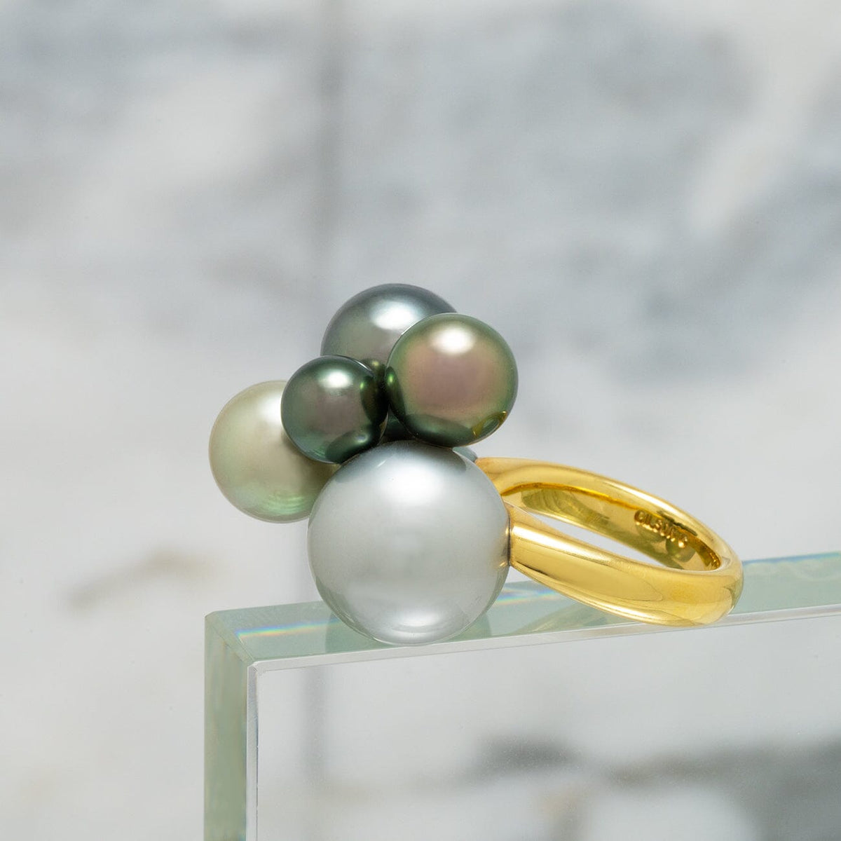 Assael Collection: 7.9-14.8 mm Tahitian Pearl Multi Bubble Ring