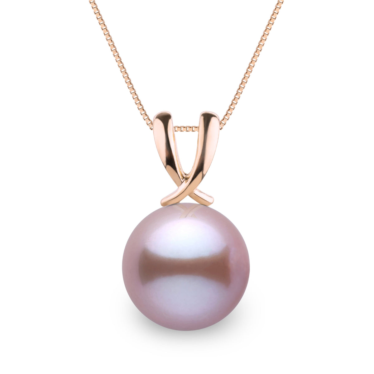 Ribbon Collection Lavender 10.0-11.0 mm Freshadama Freshwater Pearl Pendant, view 2