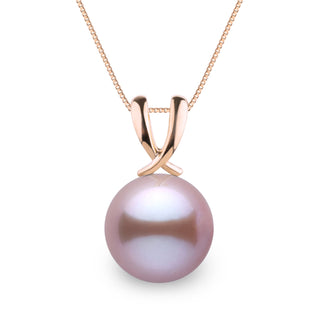 Ribbon Collection Lavender 10.0-11.0 mm Freshadama Freshwater Pearl Pendant, view 2