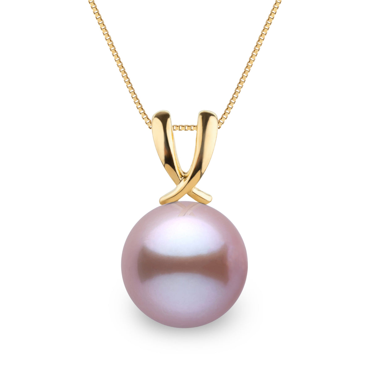 Ribbon Collection Lavender 10.0-11.0 mm Freshadama Freshwater Pearl Pendant, view 3