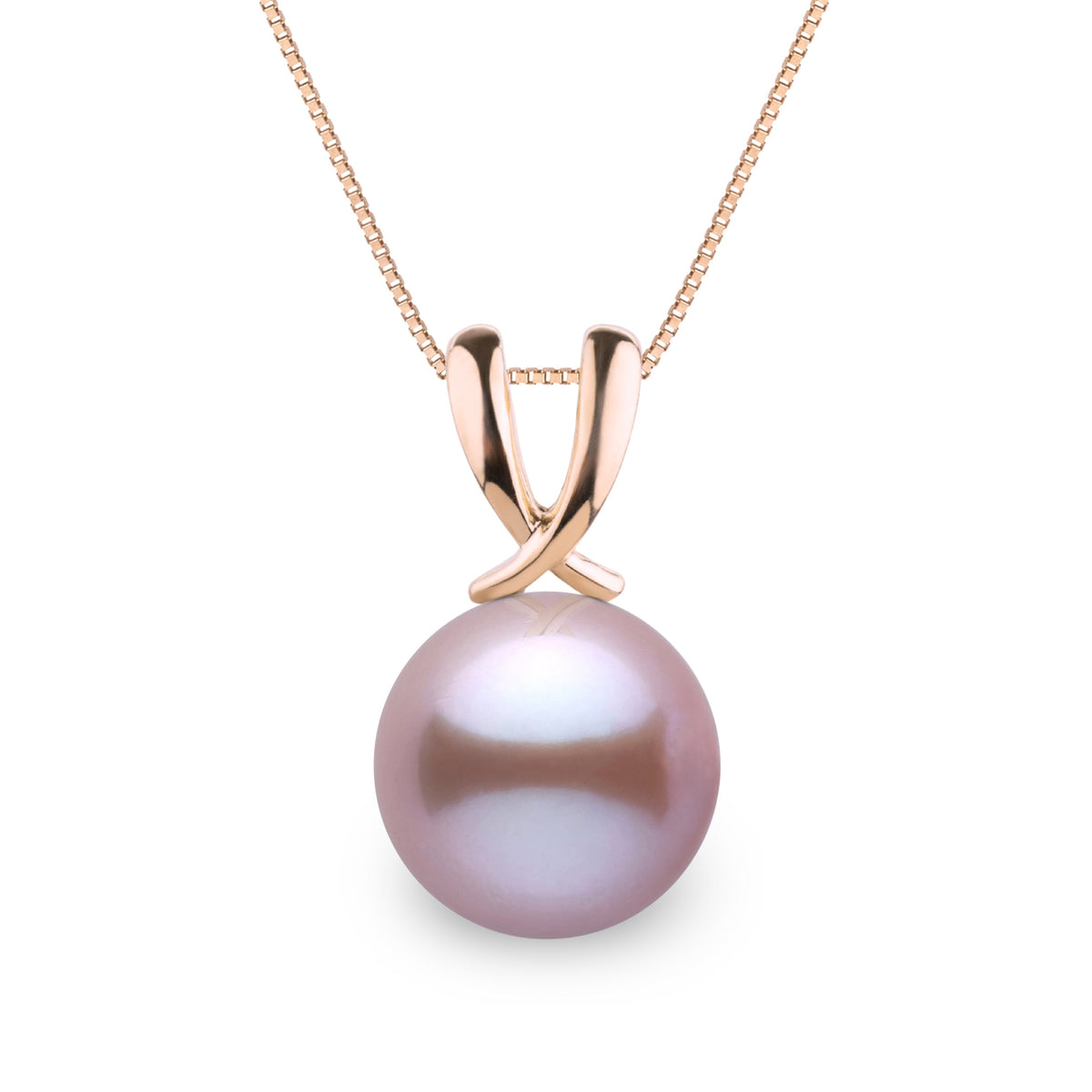 Ribbon Collection Lavender 9.0-10.0 mm Freshadama Freshwater Pearl Pendant, view 2