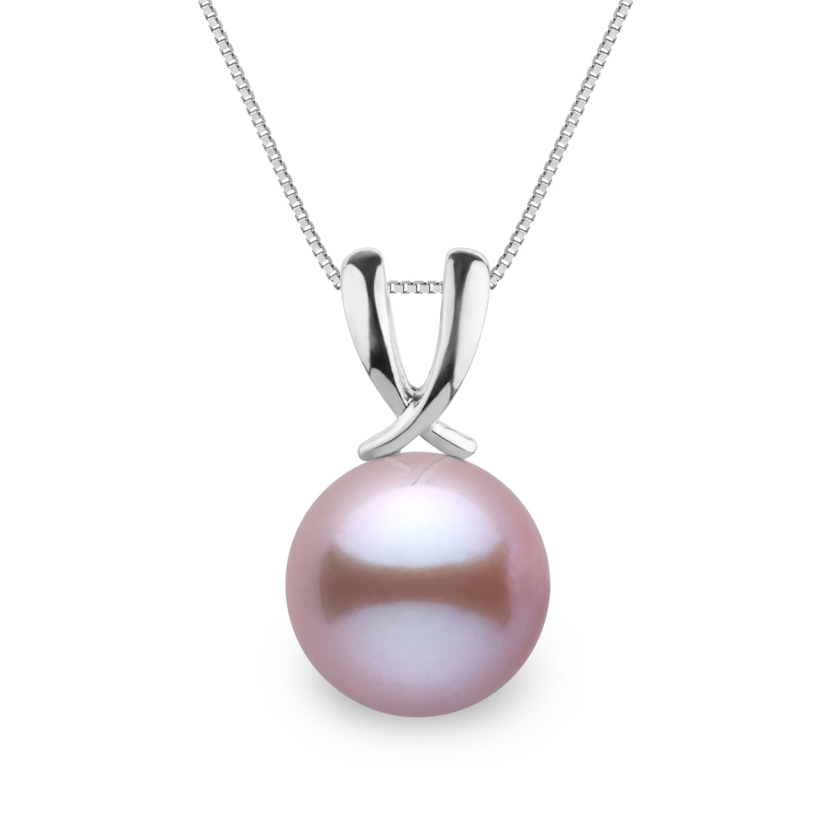 Ribbon Collection Lavender 9.0-10.0 mm Freshadama Freshwater Pearl Pendant, view 3