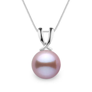 Ribbon Collection Lavender 9.0-10.0 mm Freshadama Freshwater Pearl Pendant, view 3